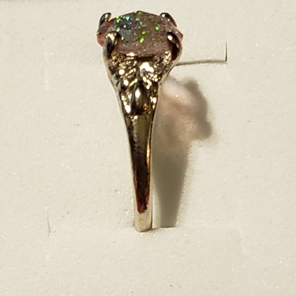 🛍 Light pink alloy ring - Picture 2 of 2